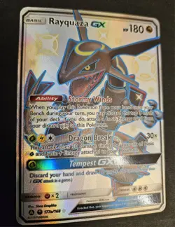 Rayquaza GX 177a/168 Celestial Storm Full Art Shiny Holo Pokemon Card LP/NM- - Image 13