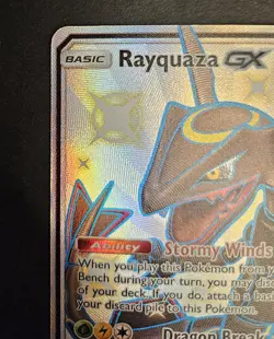 Rayquaza GX 177a/168 Celestial Storm Full Art Shiny Holo Pokemon Card LP/NM- - Image 8