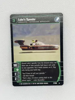 Lukeâ€™s Speeder 27/180 RARE Star Wars TCG Trading Card Game Ground Card - Image 1