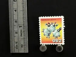 Magneton Pokemon Stamp Card Japanese Shogakukan Nintendo Game Anime TCG F - Image 2