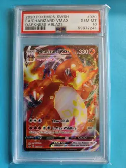 PSA 10 Charizard VMAX 2020 Darkness Ablaze 020/189 Ultra Rare Pokemon Card - Image 1