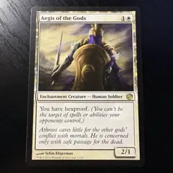 Aegis Of The Gods Rare Regular MTG Journey Into Nyx #1 LP - Image 1