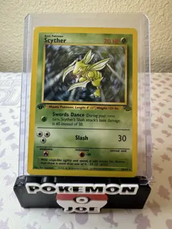 1st Edition Scyther #26 26/64 Jungle Non-Holo Rare Pokemon Card Vintage - MP - Image 1