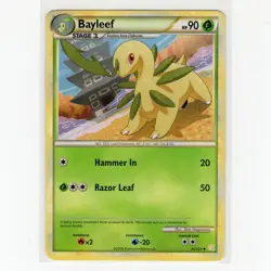 PokÃ©mon TCG Bayleef 35/123 HGSS Base Set Regular Uncommon Card EN-LP 2010 - Image 1