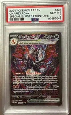 2024 Pokemon PAF EN Charizard ex Special Illustration Rare PSA 10 ðŸ”¥ - Image 1