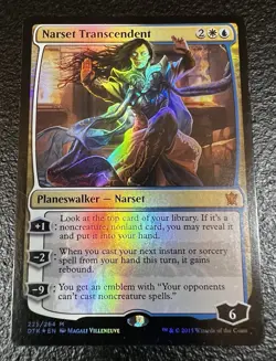 MTG Mythic FOIL Narset Transcendent Planeswalker Dragons of Tarkir English LP - Image 1