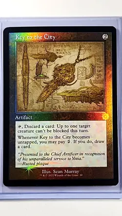 2022 MTG Magic the Gathering Brother's War Retro Foil #90 Key to the City Rare - Image 1