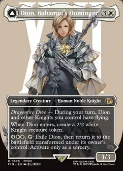 1x - Dion, Bahamut's Dominant - (borderless) - Final Fantasy FIN - NM MTG - Image 1