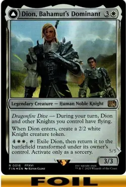 1x - Dion, Bahamut's Dominant - FOIL - Final Fantasy - NM MTG - Image 1