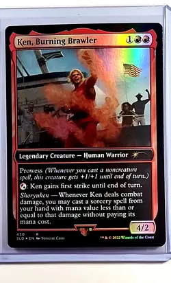 2022 MTG Magic the Gathering SF2 Street Fighter 2 Foil #430 Ken Burning Brawler - Image 1