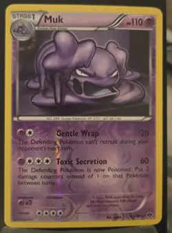 Pokemon TCG Muk 53/99 - Next Destinies Rare  Reverse Holo - LP - Image 1