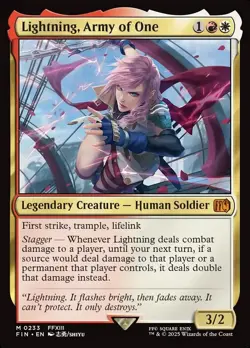 1x - Lightning, Army of One - Final Fantasy - NM MTG - Image 1