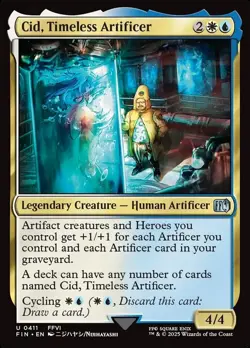 1x - Cid, Timeless Artificer - #411 - Final Fantasy - UC NM MTG - Image 1