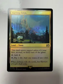 Magic The Gathering MTG Final Fantasy FOIL Pre-release Promo Starting Town 2025 - Image 1