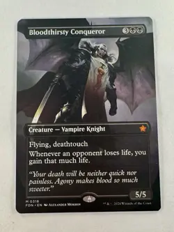 Bloodthirsty Conqueror (Borderless) Foundations MTG Mythic Rare Mint - Image 1