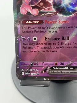 Pokemon TCG Team Rocketâ€™s Mewtwo EX 205 Scarlet & Violet Promo NM - Image 5