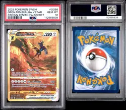 2023 Pokemon Origin Forme Dialga Vstar GG68 Gold Crown Zenith PSA 10 GEM MINT - Image 3