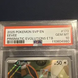 PSA 10 Gem Mint Eevee Black Star Promo #173 Pokemon Prismatic Evolutions ETB - Image 11