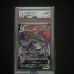 2022 POKEMON SWORD & SHIELD SILVER TEMPEST #TG20 FULL ART/RAYQUAZA VMAX PSA 10 - Image 1