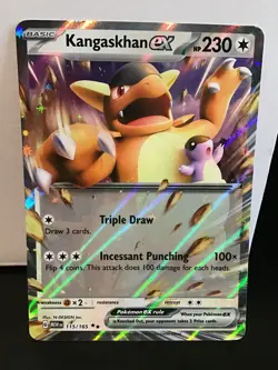 Kangaskhan ex 115/165 Holo Double Rare Pokemon 151 - Image 1