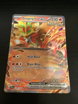 Gouging Fire EX Pokemon Temporal Forces 38/162 Holo Ultra Rare - Image 1