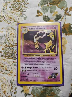 Pokemon Card - Sabrina's Alakazam 16/132 Gym Challenge Unlimited Holo Rare - Image 1