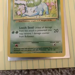 Pokemon TCG: 2002 Legendary Collection BULBASAUR  68/110 - LP VTG - Image 7