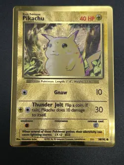 PIKACHU Gold Metal Pokemon Card - Celebrations Promo - UPC - 58/102 - NM (A) - Image 3
