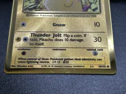 PIKACHU Gold Metal Pokemon Card - Celebrations Promo - UPC - 58/102 - NM (A) - Image 6
