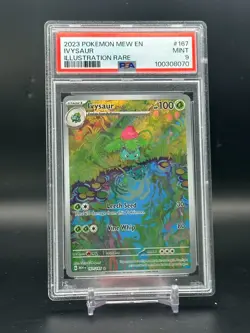 PSA 9 MINT Ivysaur 151 Full Art Illustration Rare Pokemon Card #167/165 - Image 1
