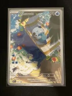 Oshawott 105/086 Illustration Rare IR Pokemon White Flare ENGLISH MINT/NEW TCG - Image 1