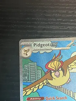 Pokemon TCG Pidgeot ex 225/197 Obsidian Flames Full Art Nintendo 2023 NM - Image 3