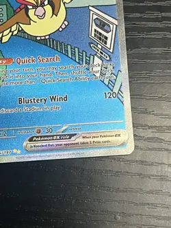 Pokemon TCG Pidgeot ex 225/197 Obsidian Flames Full Art Nintendo 2023 NM - Image 5