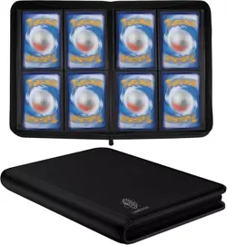Trading Card Binder with Sleeves, Premium 4 Pocket Ringless Card Binder 160 Side - Image 1