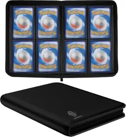 Trading Card Binder with Sleeves, Premium 4 Pocket Ringless Card Binder 160 Side - Image 10