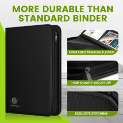 Trading Card Binder with Sleeves, Premium 4 Pocket Ringless Card Binder 160 Side - Image 14
