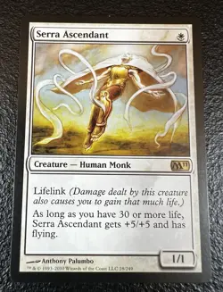 MTG Rare Serra Ascendant Core Set 2011 (M11) Regular Human Monk Life Gain LP - Image 1