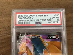 2020 Pokemon Champion's Path Elite Trainer Box Charizard V 050 PSA 10 - Image 3