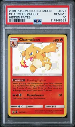 Charmeleon Shiny Holo Rare 2019 Pokemon S&M Hidden Fates SV7 PSA 10 Gem Mint SV7 - Image 1