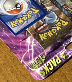 PokÃ©mon TCG Lightning Box 4 Packs/1 Bonus Card Per Box Damaged New Sealed READ - Image 3