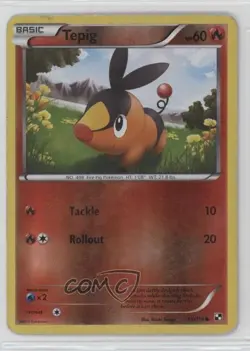 Tepig Reverse Foil Pokemon Black & White Base Set #15 2f4 - Image 1