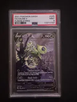 Celebi V #245 Alt Art - Fusion Strike- 2021 Pokemon SWSH- PSA 9 Mint - Image 1