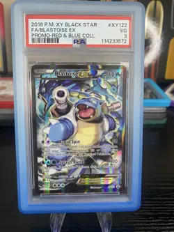 PokÃ©mon Blastoise EX XY122 Black Star Promo Full Art Holo Card 2016! - Image 1