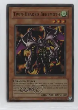 Twin-Headed Behemoth Unlimited YuGiOh Legacy of Darkness #LOD-063 2003 0rq9 - Image 1