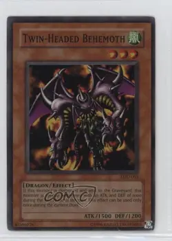 Twin-Headed Behemoth Unlimited YuGiOh Legacy of Darkness #LOD-063 2003 0rq9 - Image 1