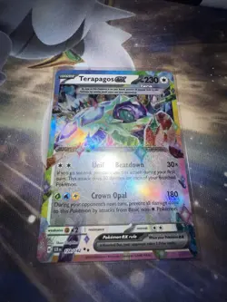 Pokemon TCG Terapagos EX 128/142 Stellar Crown Double Rare Card NM Condition - Image 1