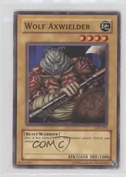 Wolf Axwielder Unlimited YuGiOh Legacy of Darkness #LOD-052 2003 15fy - Image 1