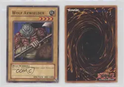 Wolf Axwielder Unlimited YuGiOh Legacy of Darkness #LOD-052 2003 15fy - Image 3