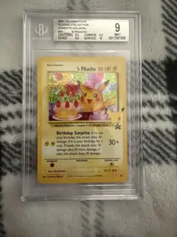 ____'s Pikachu 24/53 Birthday Celebrations 25th Anniversary Pokemon TCG BGS 9 - Image 1