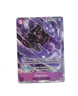 One Piece Card Game Magellan OP02-085 SR Alternate Art Parallel NM - Image 1